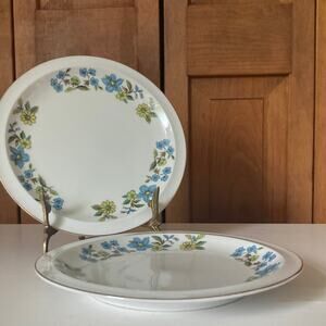 Vintage Royal Domino “Blue Garden” Salad/Dessert Plates, Set of 2